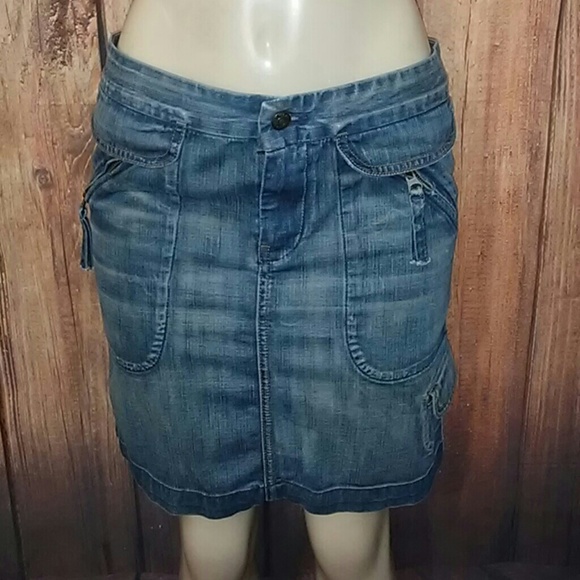 🦋 7FAM Denim Skirt size 29 - Picture 3 of 7